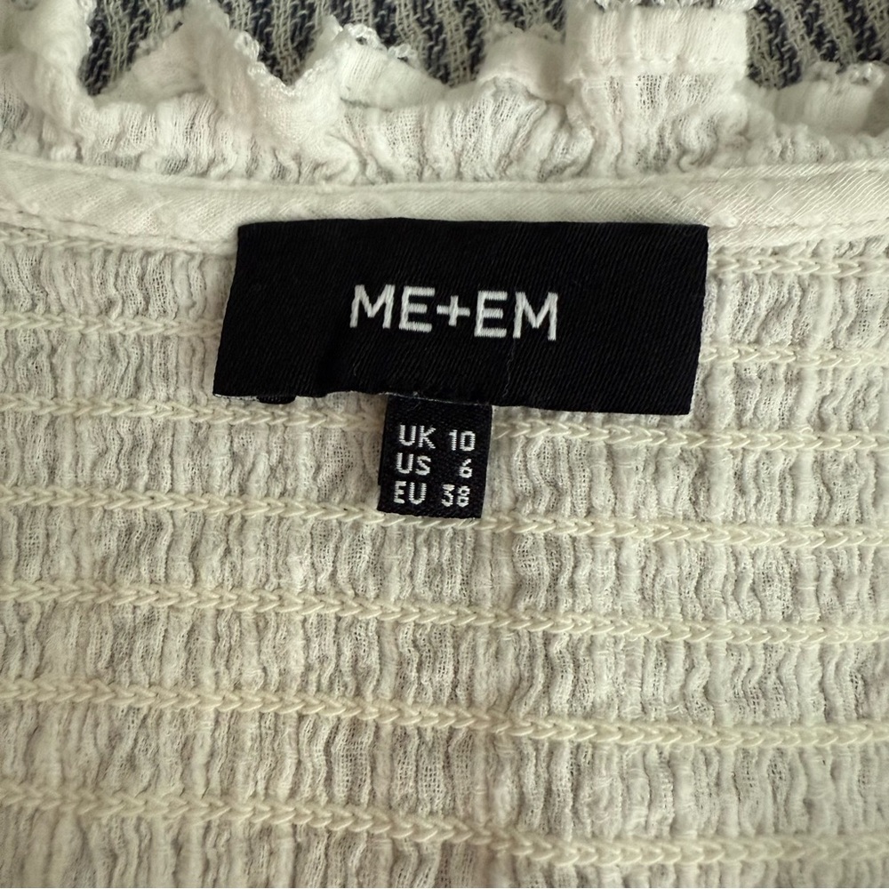 ME+EM Cream Ruffled Sleeveless Button-Front Blouse - Picture 4 of 6